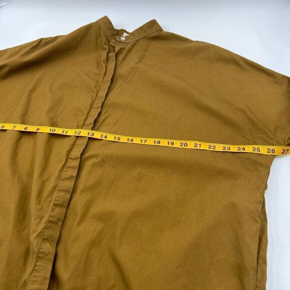 SBJ Austin One Size Brown Button Down Tunic Lagenlook Mandarin Collar Oversized - Picture 9 of 14